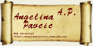 Angelina Pavčić vizit kartica